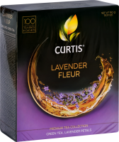 Чай CURTIS "Lavender Fleur" зеленый, с лавандой и лепестками роз, 100 пакетов