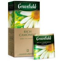 Чай GREENFIELD "Rich Camomile" (Ромашковый), травяной, 25 пакетиков в конвертах по 1,5г, ш/к04322