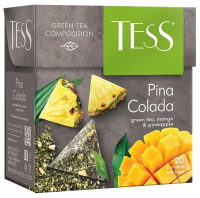 Чай TESS "Pina Colada", зеленый с ароматом тропических фруктов, 20 пирамидок по 1,8г, ш/к 07873