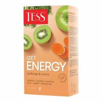Чай TESS "Get Energy" зеленый, с ароматом киви и жасмина, 20 пакетиков