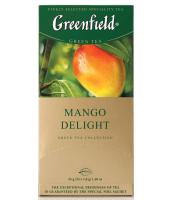 Чай GREENFIELD "Spicy Mango", зеленый, манго, 25 пакетиков в конвертах по 2г