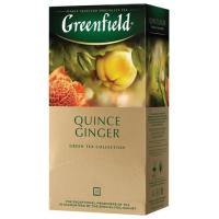 Чай GREENFIELD "Quince Ginger", зеленый, айва-имбирь, 25 пак.