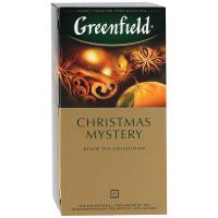 Чай GREENFIELD "Christmas Mystery" черный с корицей, 25 пак
