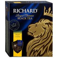 Чай RICHARD "Royal Ceylon", черный, 100 пакетиков по 2г