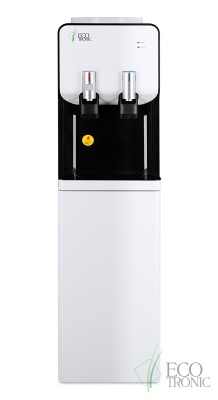 Кулер для воды  Ecotronic M40 - LCE white+black, напольный электронный, со шкафчиком