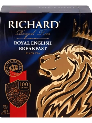 Чай RICHARD "Royal English Breakfast", черный, 100 пак. байховый