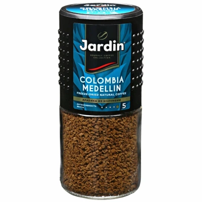 Кофе "JARDIN" Colambia medellin 95гр (стекло) растворимый, натуральный, сублимированный