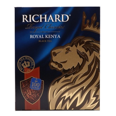 Чай RICHARD "Royal Kenya", черный, 100 пакетиков по 2г