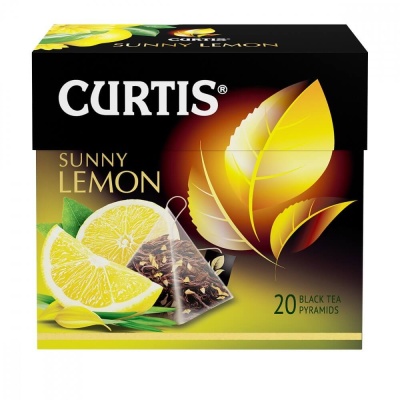 Чай CURTIS "SUNNY LEMON", черный, 20 пак.(цедра лимона, лепестки каледулы)
