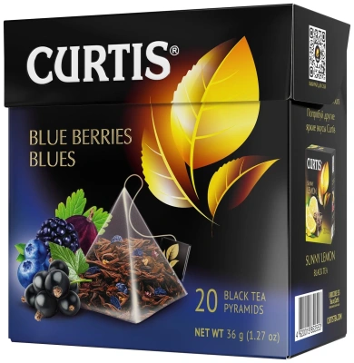 Чай CURTIS "BLUE BERRIES BLUES", черный, 20 пак. (лесн. ягоды, лепестки василька)