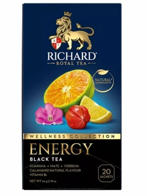 Чай RICHARD "Energy tea", черный, 20 пакетиков